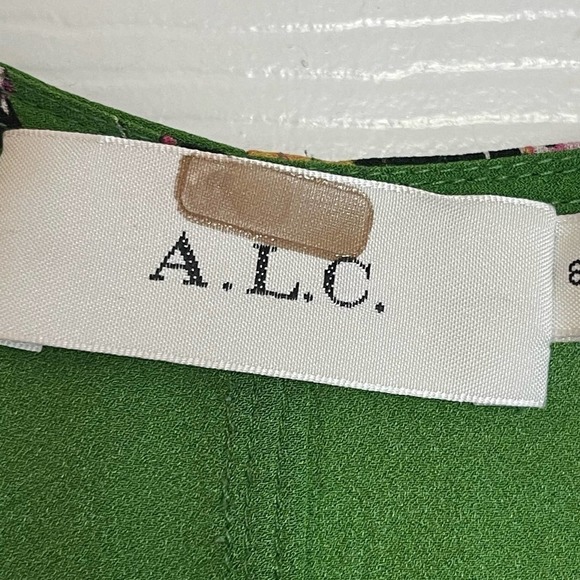 A.L.C. Cora Floral Print 100% Silk Wrap Dress Size 6 - Picture 11 of 12